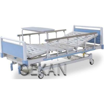 High Quality Hospital Furniture ABS Adjustable Single Patient Bed Medical Manual Care Nursing Bed