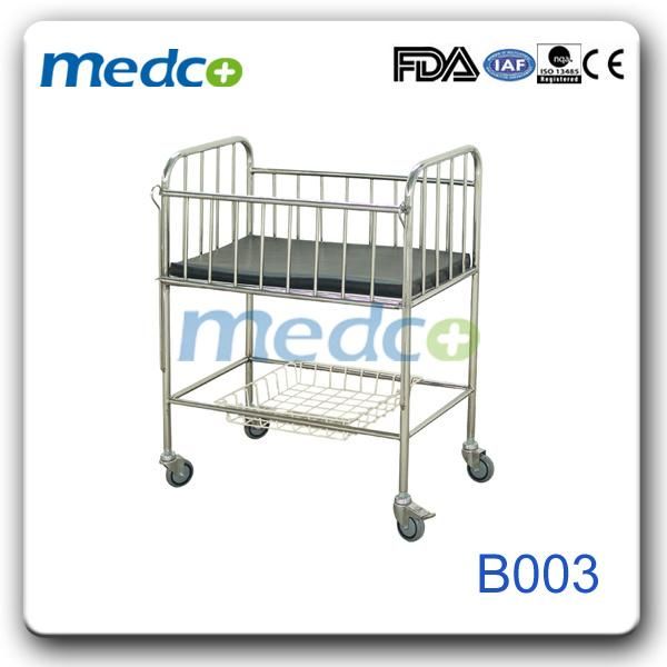 Newborn Neonatal Baby Crib Stainless Steel Baby Bed