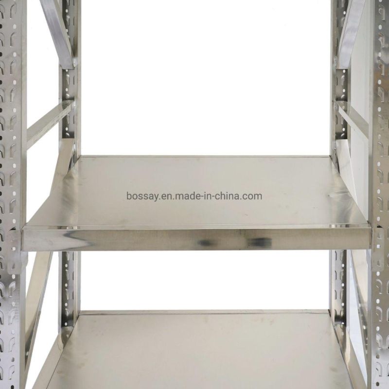 Powder Coated Metal Light Duty Warehouse Storage Rack Shelf Red White Orange Blue