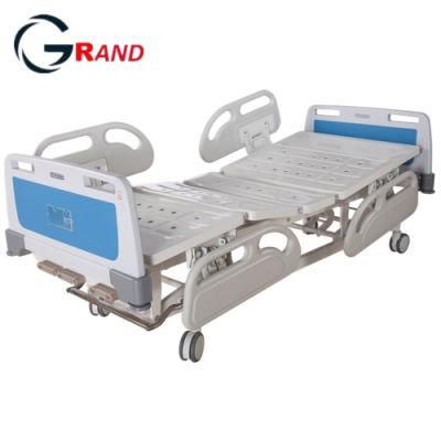 High Quality Manual Adjusted Three Function Central Brake Hospital Bed for Patient Nursing