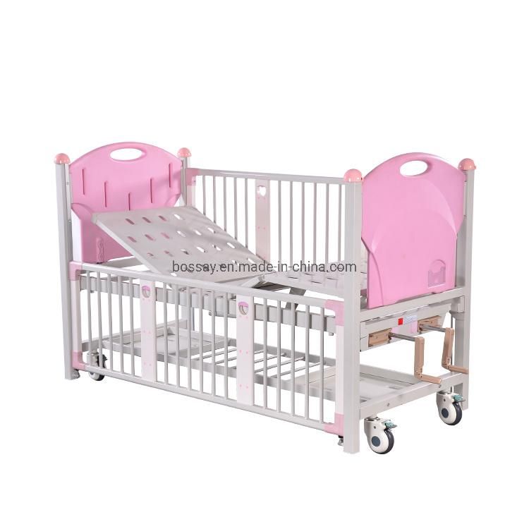 Medical One Function Manual Epoxy Painted Steel Children Bed for Hospital