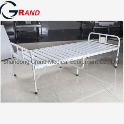 Hopsital Equipment Jet Molding Steel Folding/Folded Bed Manual Clinic Patient Bed Medical Bed Hospital Bed