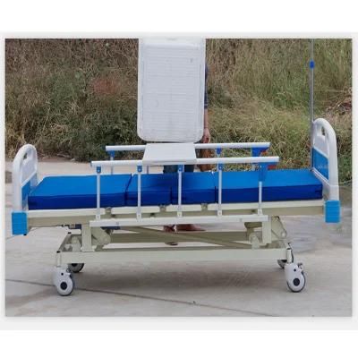 Cross-Border Wholesale 2022 New Hospital Bed, Back Lift, Leg Lift Function with Roller Home Hospital Bed Factory Direct Supply