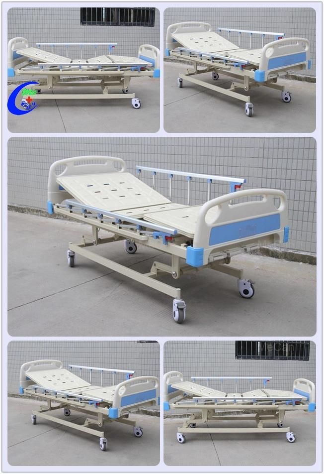 Medical Equipments Metal 3 Crank Manual Hospital Bed Electrical Bed