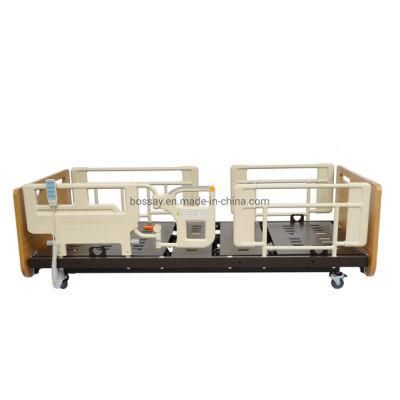 Clinic Patient Treatment Furniture Five 5 Functions Electric Medical Intensive Care ICU Therapy Nursing Hospital Bed with Mattress and CPR