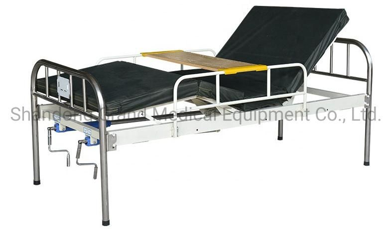 A31 Manual Two Function Hospital Bed 2 Function Manual Hospital Bed/Medical Bed/Patient Bed with Stainless Steel Head & Foot Boards Cheapest