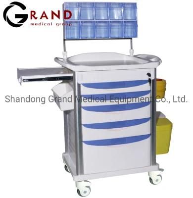 Hot Sale Hospital Furniture Medical Emergency Cart Anesthesia Trolley