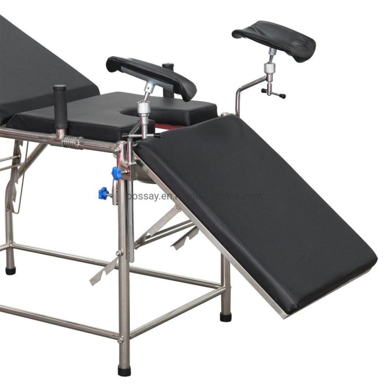 Hospital Two Section Examination Table Backrest Lift Medical Couch Bed