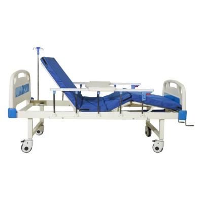 Two Cranks Manual Hospital Bed with ABS Head Foot Board