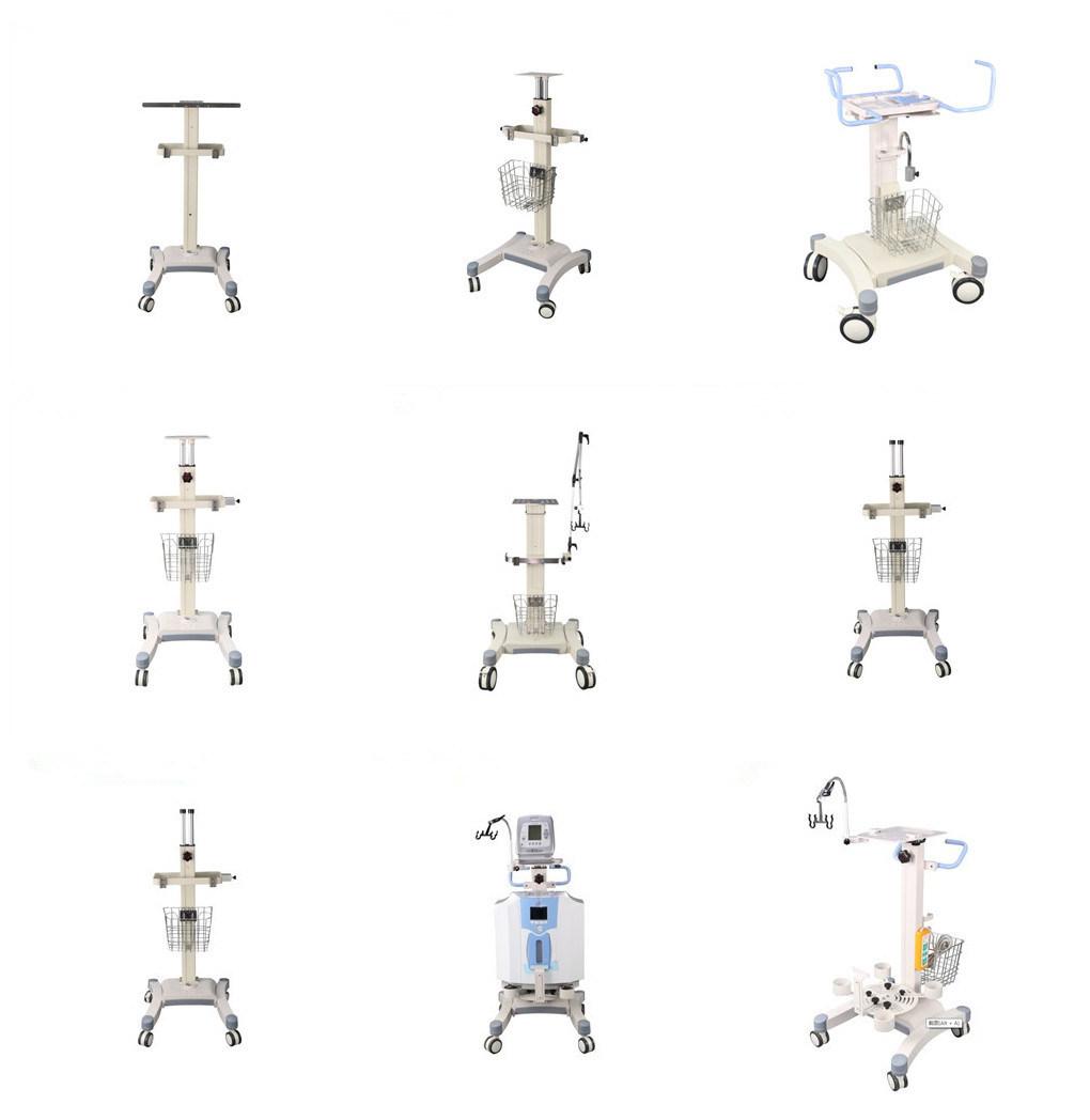 Breathing Support Ventilator Cart Hospital Trolley with Air Compressor