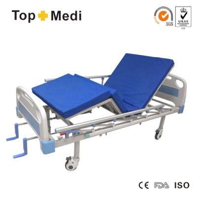 Medical Equipment Cheap Price Hospital Furniture 2 Cranks Adjustable Manual Bed