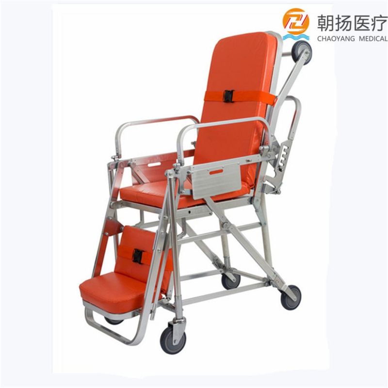 Multifunctional Automatic Hospital Emergency Transfer Patient Trolley Folding Stretcher for Rescue Cy-F606
