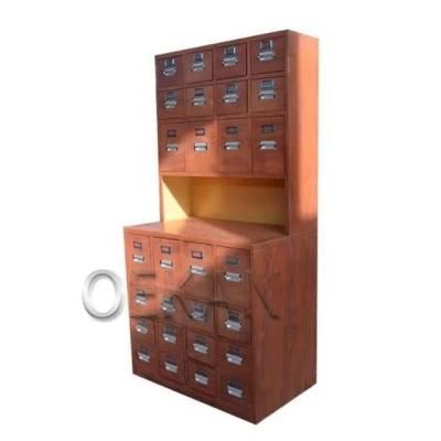 Wooden Herb Medicine Storage Cabinet Traditional Chinese Pharmacy Cabinet