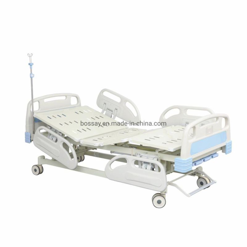 Three Function Manual Hospital ICU Bed Medical Equipment 3 Cranks
