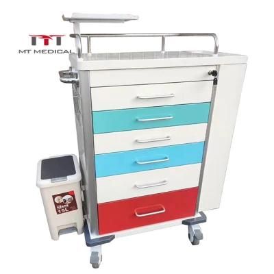 Mt Medical in Stock China Manufacture Medical Hospital Emergency Trolley