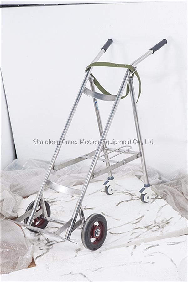 Oxygen Bottle Cart Mobile with Wheels Medical Oxygen Cylinder Trolley for Hospital