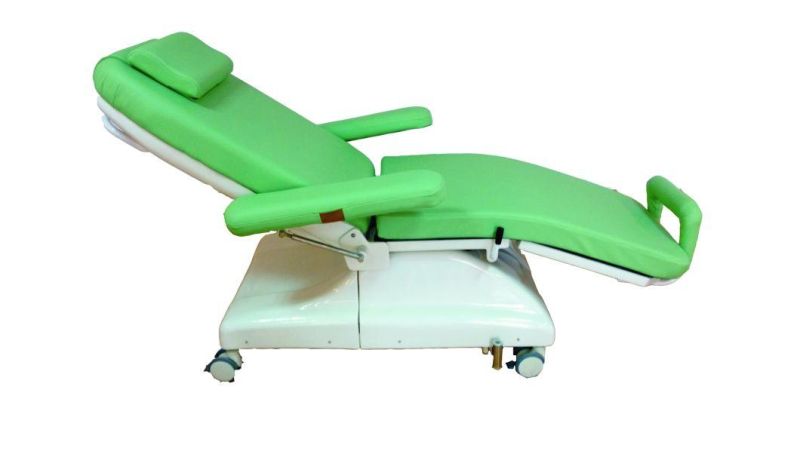 Hospital Furniture Medical Treatment Chair Two Motors Electric Infusion Chair with IV Pole