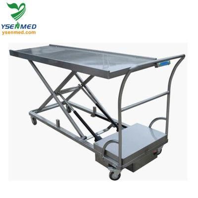 304 Stainless Steel Hospital Morgue Lifting Equipment Yssjt-1A Electric Corpse Lifter Stretcher