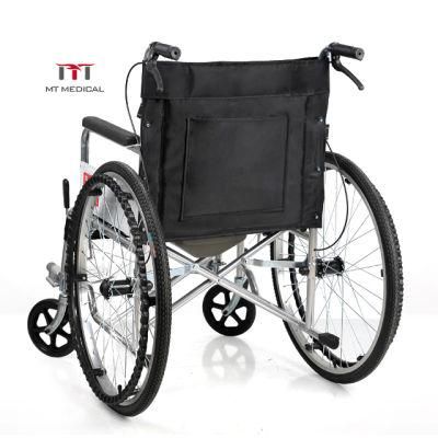 Mt Medical Cheap Price Basic Simple Standard Commode Wheelchair