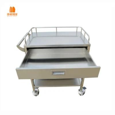 Three-Drawer Trolley for Storing Medicines, Modern Medical Facilities.