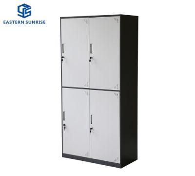 Modern Office Furniture 4 Door Metal Cabinet Steel Wardrobe