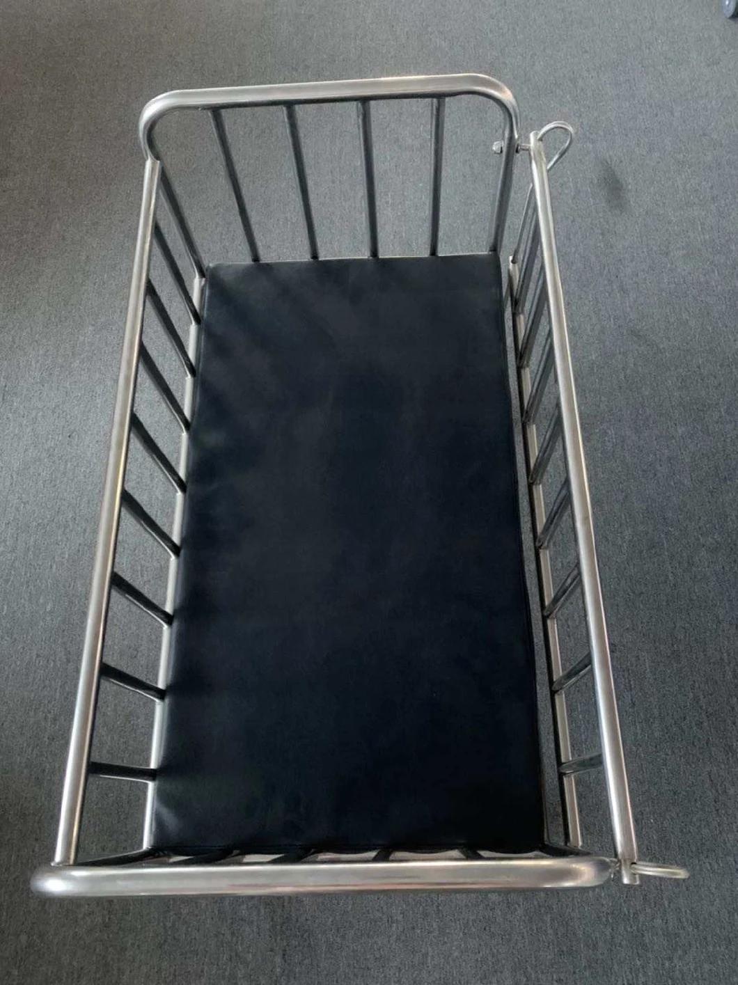 Stainless Steel Pediatric Adjustable Babies Bed for Hospital