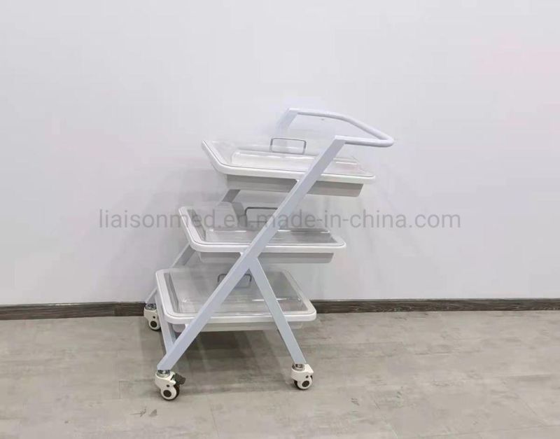 Mn-SUS019A Three Layers Medical Endoscope Trolley Colonoscopy Trolley