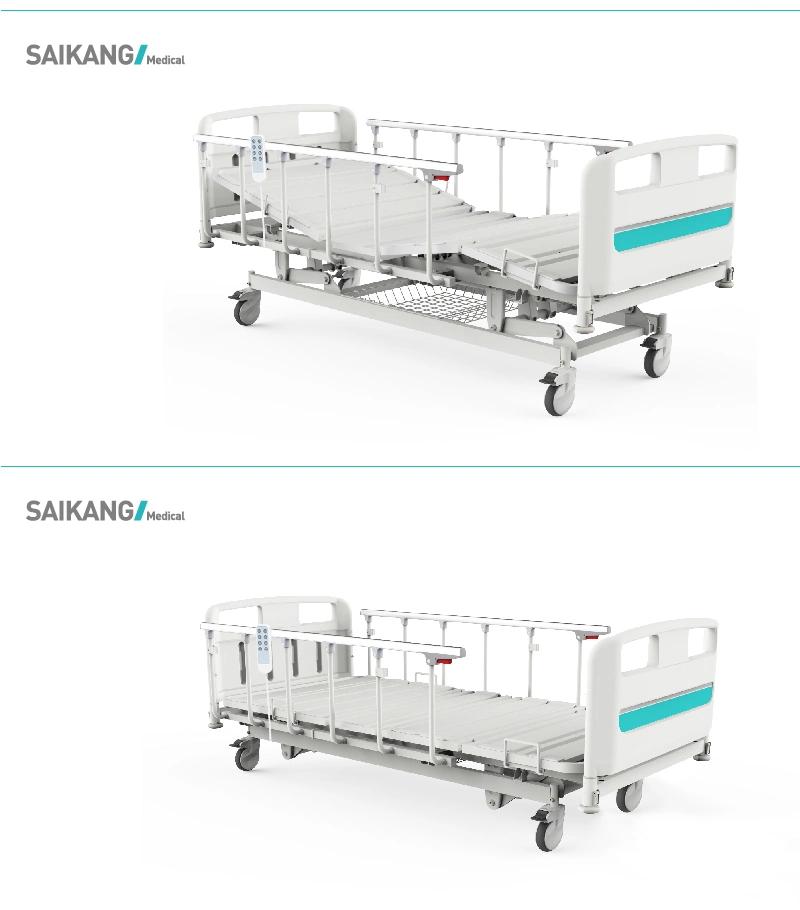 Y6w6c Saikang Wholesale Economic Patient Clinic 3 Function Foldable Electric ICU Medical Hospital Bed