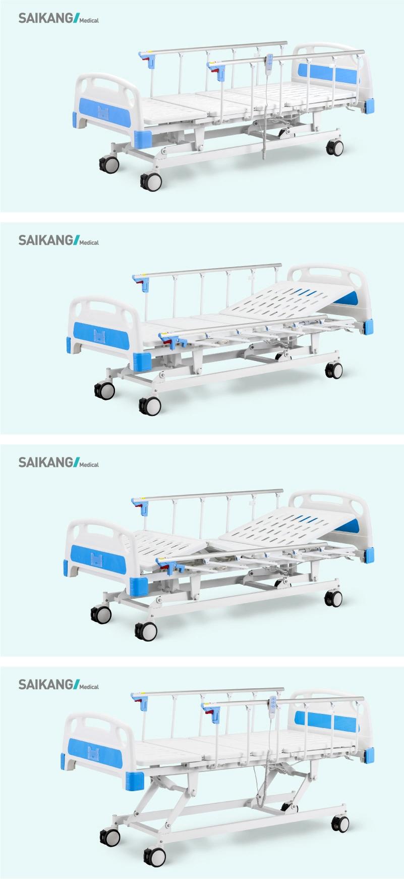 A6w Patient ICU ABS Hospital Electric Medical Bed with Casters for Patient