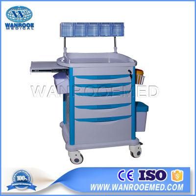 72 Series Hospital Emergency Crash Cart Treatment Trolley with Drawers