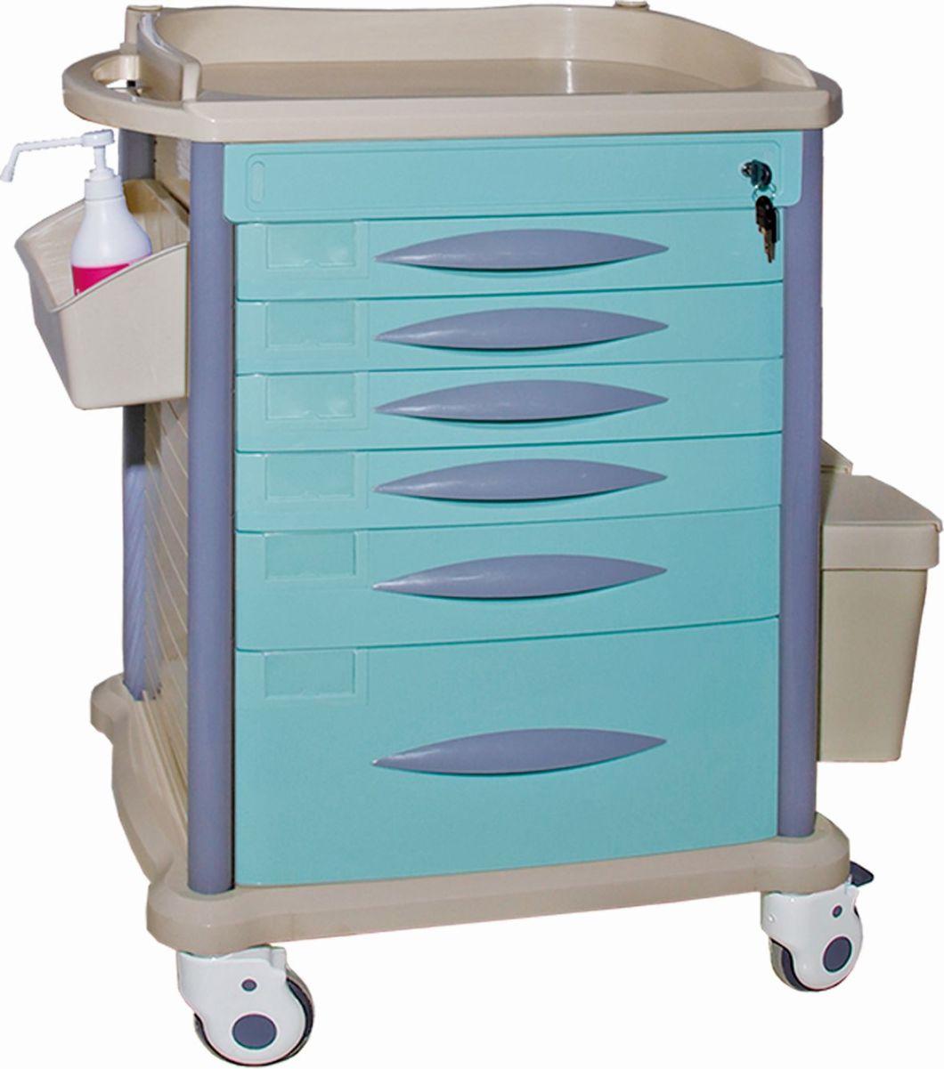 Colorful Manufacturer Size OEM ABS Medical Nursing Cart Mobile Drug Medication Changing Patient Nursing Medicine Trolley/Cart