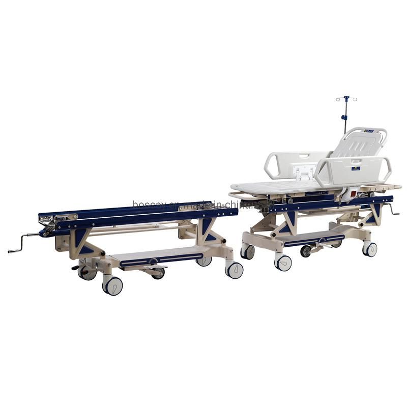 Hospital Equipment Ambulance Stretcher Trolley Manual up/Down Emergency Trolley