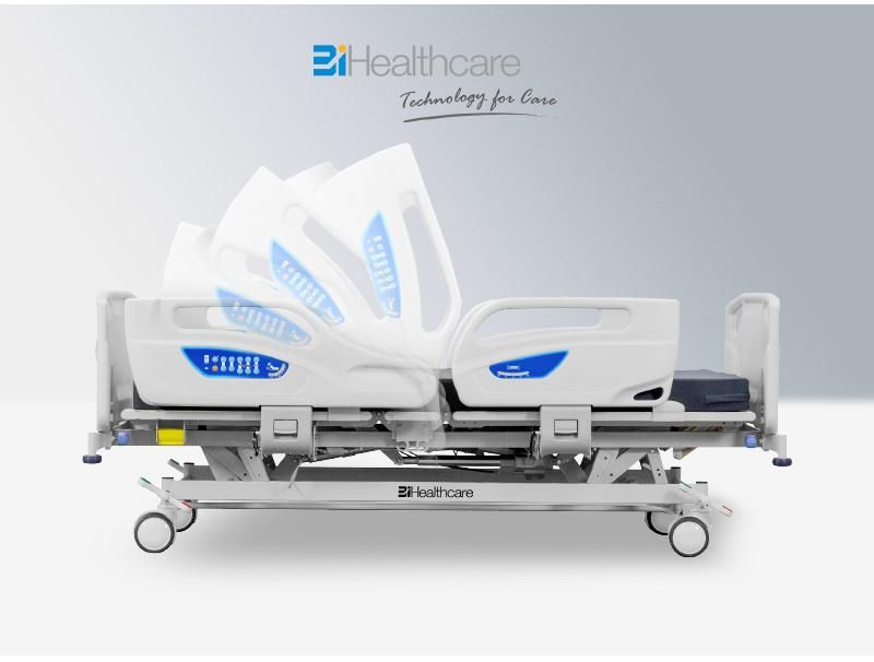 CE ISO Approved Intelligent Electric Hospital Bed with Casters