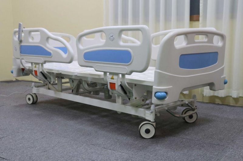 5 Function Folding Adjustable Clinic Electric Medical Nursing Patient Hospital Bed with Casters