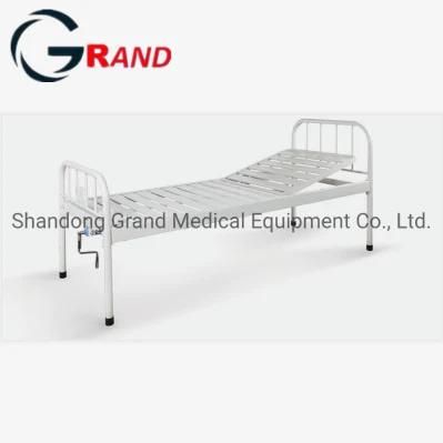 African Market Hot Sale Cheap Steel Coating Hospital Furniture Single Crank Patient Nursing Beds