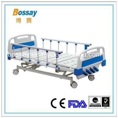 Manual Bed with 4 Revolving Levers Medical Hospital Bed