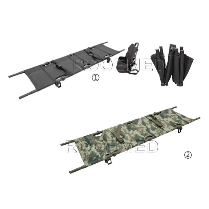 Ea-1d7 Aluminum Alloy or Carbon Fiber Folding Portable Emergency Army Style Folded Stretcher