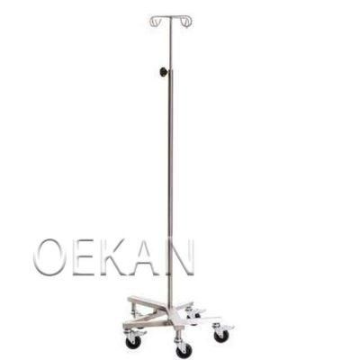 Stainless Steel Hospital Transfusion Area Mobile Infusion Rod Height Adjustable Ceiling Mounted IV Pole Stand