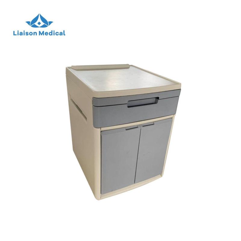 Mn-Bl002 Hospital Medical ABS Beside Cabinet Plastic Hospital Furniture Bedside Cabinet