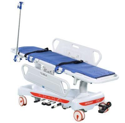 Height Adjustable Hospital Medical Equipment Urgent Hydraulic Transfer Stretcher Bed
