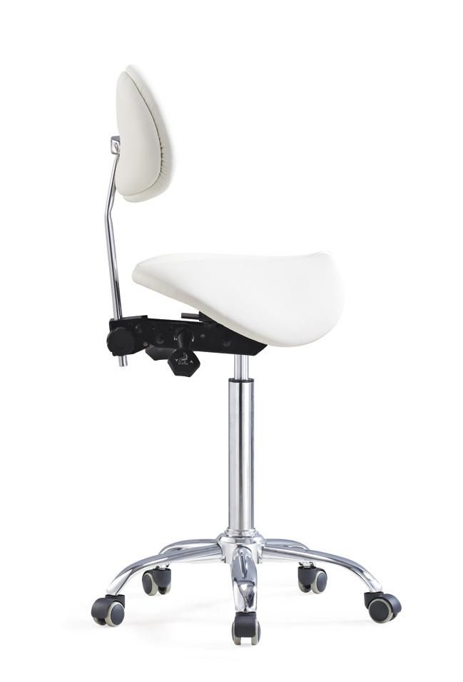 New Split Saddle Stool for Tattoo Dental Medical with Wheels Voiceless