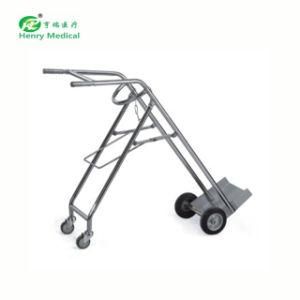 Stainless Steel Gas Trolley Oxygen Cylinder Cart Hospital 40L Oxygen Cylinder Trolley (HR-317)