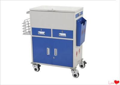 Steel Medical Emergency Trolley with Castor
