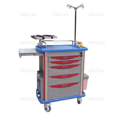 Hospital Nursing Medical ABS Emergency Trolley with Drawer