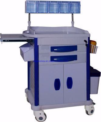 Hospital ABS Plastic Anesthesia Nursing Trolley Medical Cart