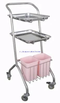 Hospital 304 Stainless Steel Frame Infusion Trolley