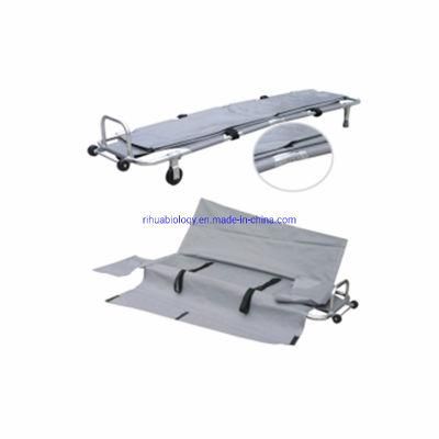 Hospital Aluminum Folding Stretcher Aluminum Basket Stretcher