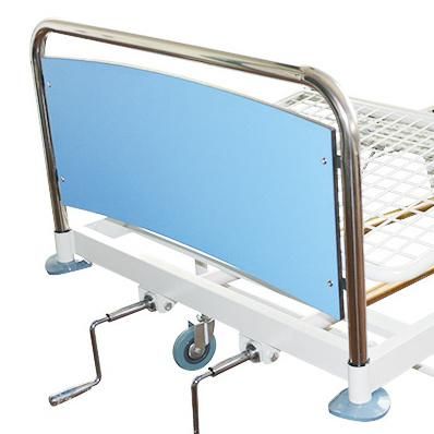 HS5151D Two 2 Functions Two Cranks Double Manual Hospital Nursing Bed with Grid Deck and Compact Board