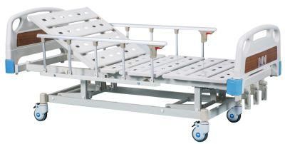 3 Function Adjustable Medical Equipment Foldable Manual Hospital Bed Manufacturers