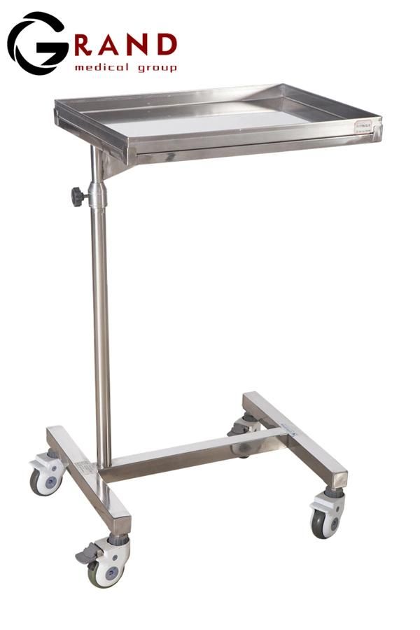 B29 Double Layer Pure Stainless Steel 1type Delivery Cart 304 Medical Appliances Stainless Steel Surgical Instrument Trolley with Fence Multipurpose Cart